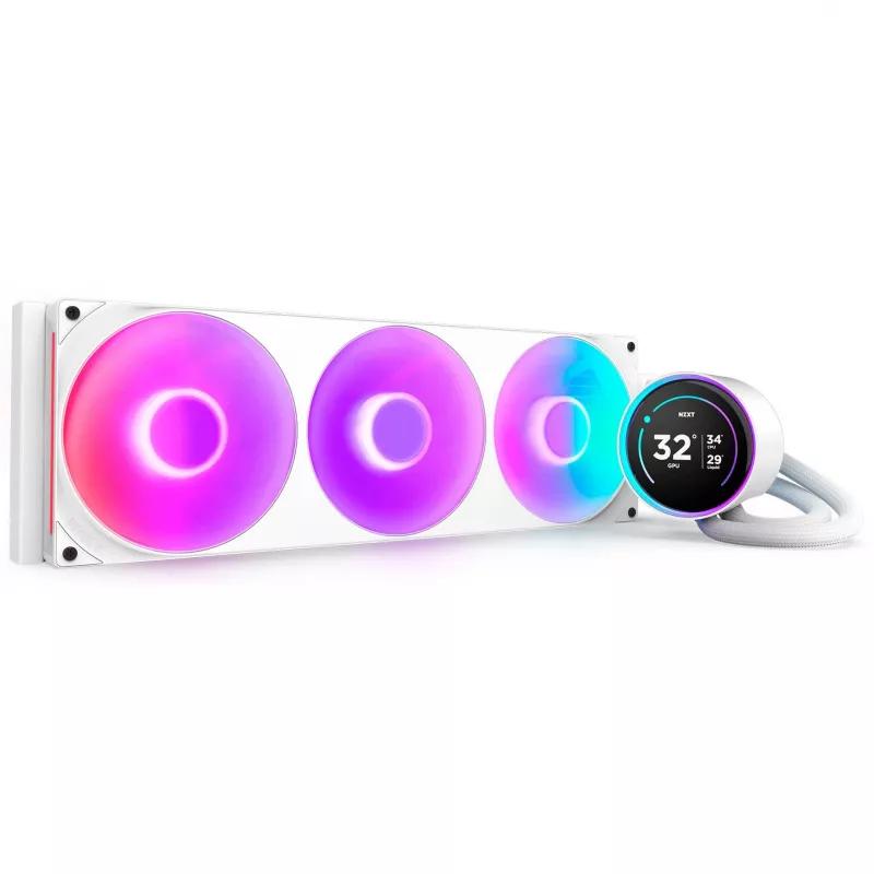 Kraken Elite 420 RGB 420 mm, vedelikjahutus, valge