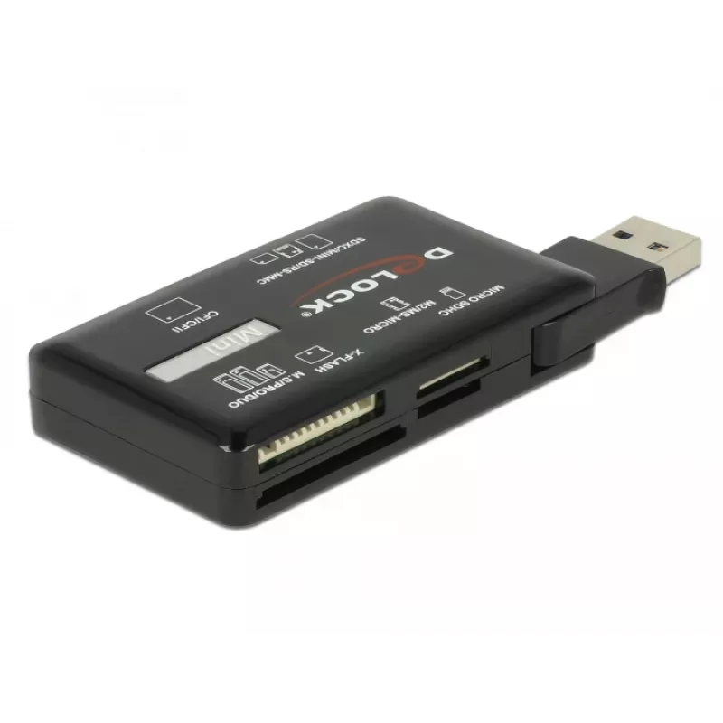 DeLOCK SuperSpeed USB-kaardilugeja CF SD Micro SD MS M2 xD 5 Gbps