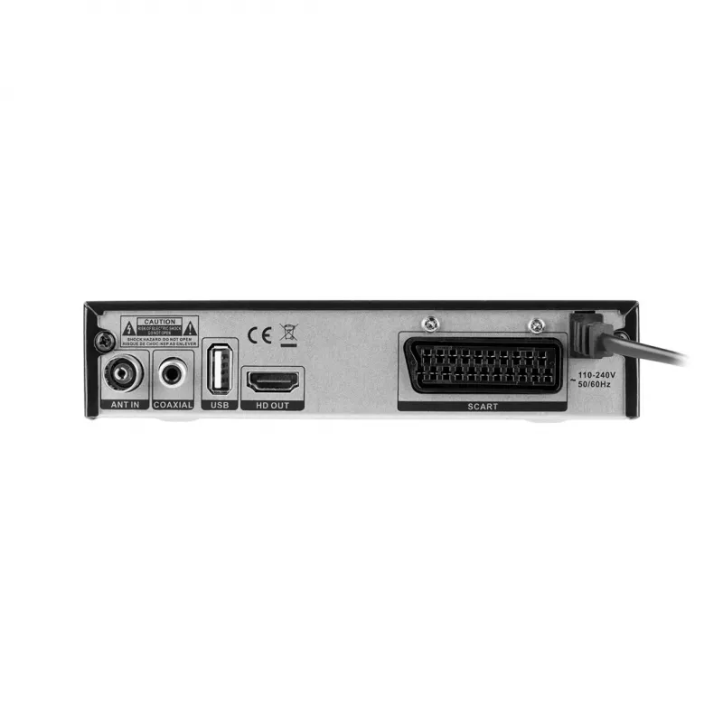 Digitaalteleviisori vastuvõtja Cabletech URZ0336C DVB-T/T2 H.265 maapealne tuuner, 470–862 MHz, 1 tuuner, HDMI, USB, SCART