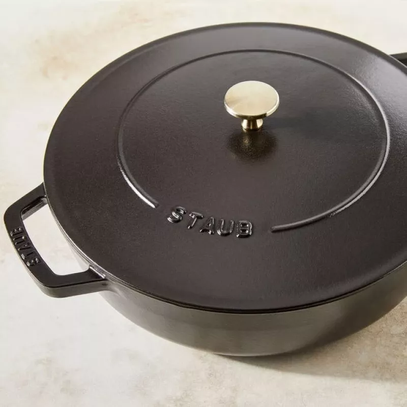 Saute Pan ZWILLING STAUB BRAISERS Ümmargune 28 cm, must, põhja Ø 22,2 cm
