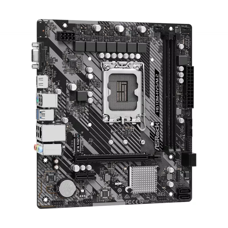 ASRock H610M-HVS/M.2 R2.0 DDR4 LGA1700 Micro-ATX emaplaat