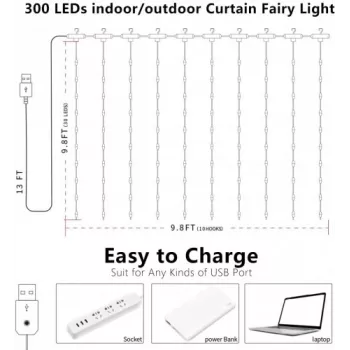 LED-valgusriba OEM X0013lX27J — 300 LED-i, soe valge