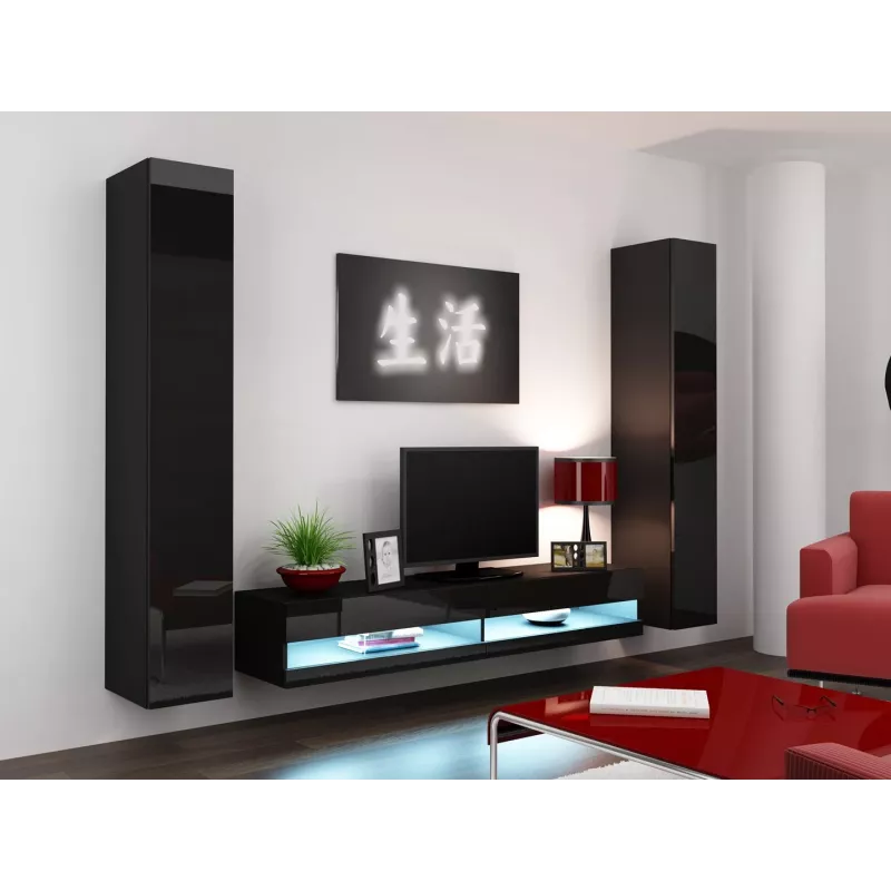 Cama TV-alus VIGO uus 30/180/40 must/must läikiv