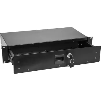 Racki sahtel Omnitronic SN-2 2U lukuga — 2U liugsahtel 19-tolliste rackide jaoks