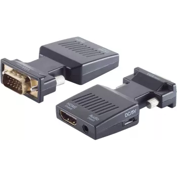 Kaabli adapter VGA (D-Sub) HDMI + 3,5 mm ShiverPeaks BS10-01005