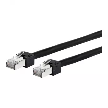 METZ CONNECT Ultraflex500 - Patch-Cable - RJ-45 (M) to RJ-45 (M) - 2,0m - 6,4 mm - SFTP, PiMF - CAT 6 - Shielded, Halogen-Free - Must (13084V2000-E)