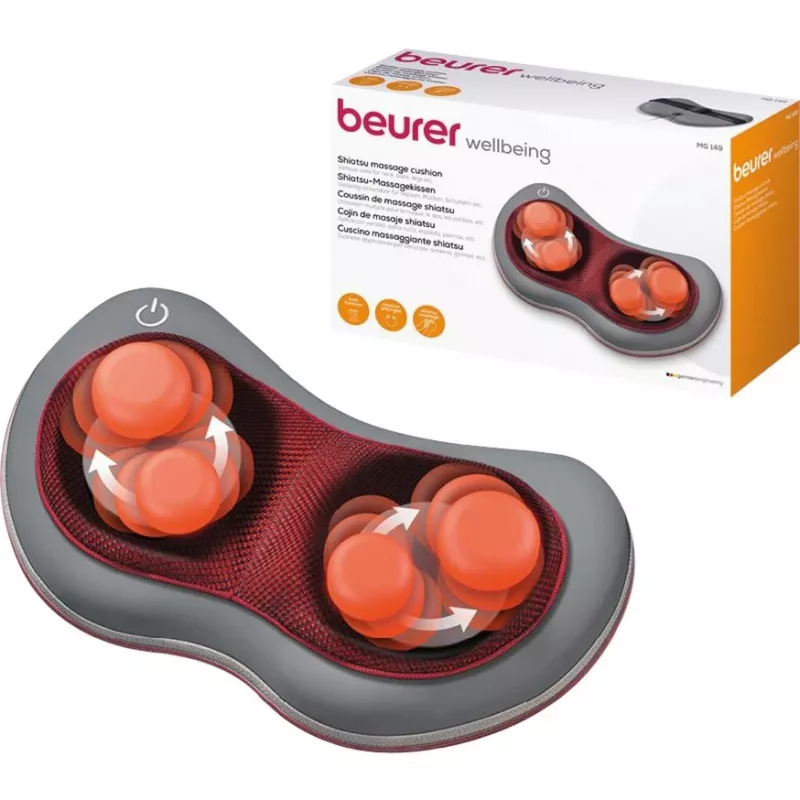 Beurer Massager MG 149 hall-punane kuumuse ja vibratsiooniga, mudel 64303