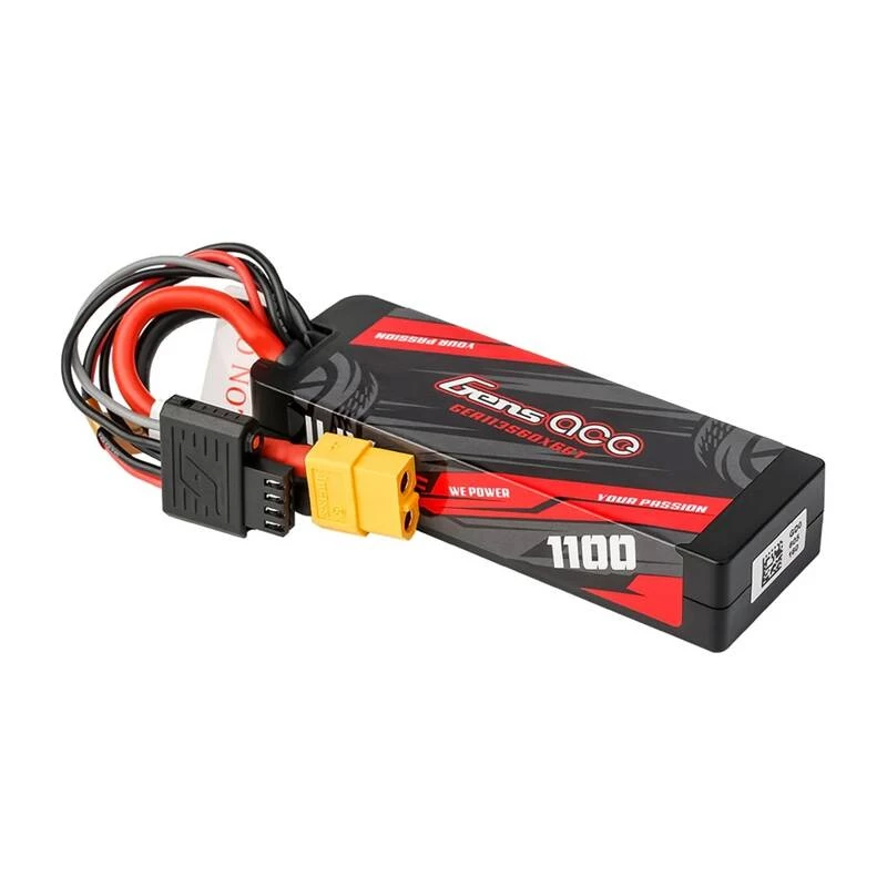 Lipo Gens ace G-Tech 1100mAh 11.1V 3S1P 60C GRP-76 Hardcase Aku XT60 pistikuga