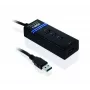 USB 3.2 Gen 1 Type-A 4-pordine jaotur IBOX IUH3FB, 5000 Mbit/s, must, 0,5 m kaabel