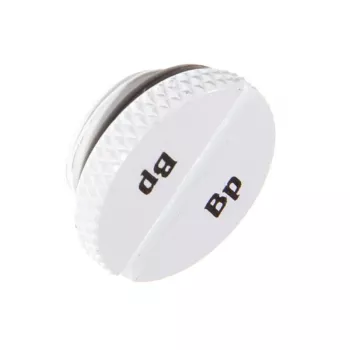 BitsPower arvuti jahutussüsteemi osa BP-DWWP-C09 — messingust valge liitmik/tarvik