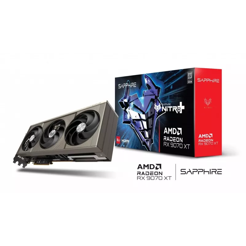 Sapphire graafikakaart Radeon RX 9070 XT, 16 GB GDDR6, PCIe 5.0, 256-bit, 330W TDP