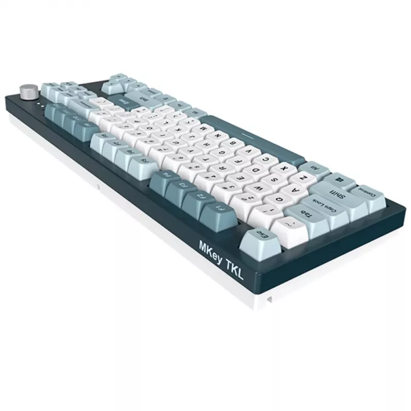 Montech MKey TKL klaviatuur mänguritele USB tumehall, helesinine, valge