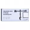 Monitorikinnitus Gembird MA-D2-01 kahele ekraanile kuni 32 tolli, VESA 75x75–100x100, klamber, 18 kg, must
