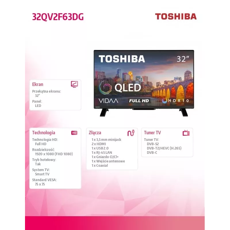 Teleri QLED 32 tolli 32QV2F63DG