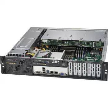 Super Micro Supermicro SC823M TQC-R802LPB - riiul - riiulimonteeritav - 2U - täiustatud, laiendatud ATX - SATA/SAS - kuumvahetusega 800 W - must (CSE-823MTQC-R802LPB)