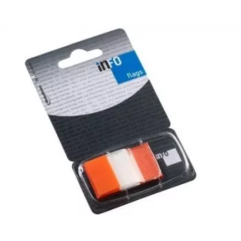 Paberiindeks Global Notes, 25x43mm, oranž, Plastik (1x50) 0718-205