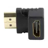 HDMI soovahetaja GEMBIRD A-HDMI90-FML, HDMI HDMI-ks, 90° nurgaadapter, must