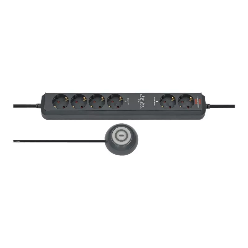 Pikendusjuhe Brennenstuhl Eco-Line Comfort Switch 2m 6 vahelduvvoolupesa