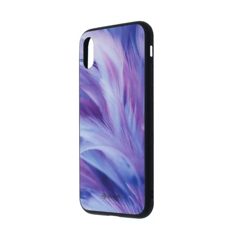 Ekraanikaitseklaas Tellur Cover Glass trükiga iPhone XS - sulgede muster