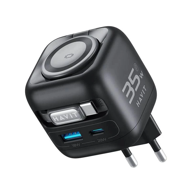 GaN reisilaadija Havit UC250 A-EU 20V 1xUSB-C 0,7 m must