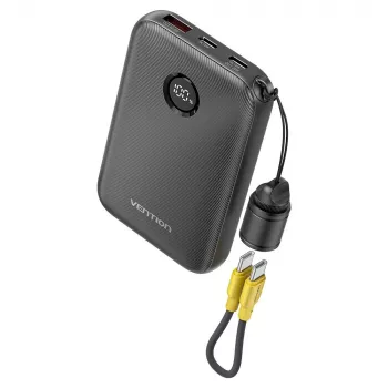 Akupank Vention FKAB0-C 10000 mAh, 2× USB-C + 1× USB-A, 22,5 W, must