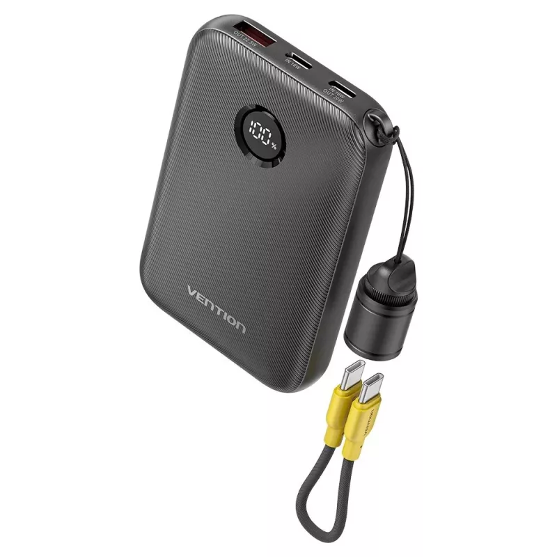 Akupank Vention FKAB0-C 10000 mAh, 2× USB-C + 1× USB-A, 22,5 W, must