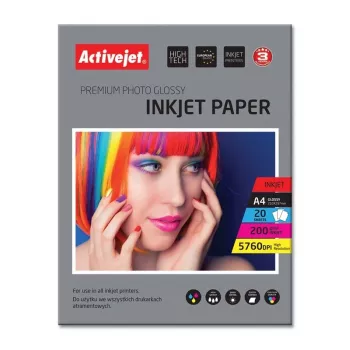 Activejet AP4-200G20 läikiv fotopaber (A4; 20 tk.)