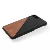 Kaitsev puidust ja nahast ümbris Woodcessories EcoSplit iPhone 7 Plus / 8 Plus jaoks — Pähkel must