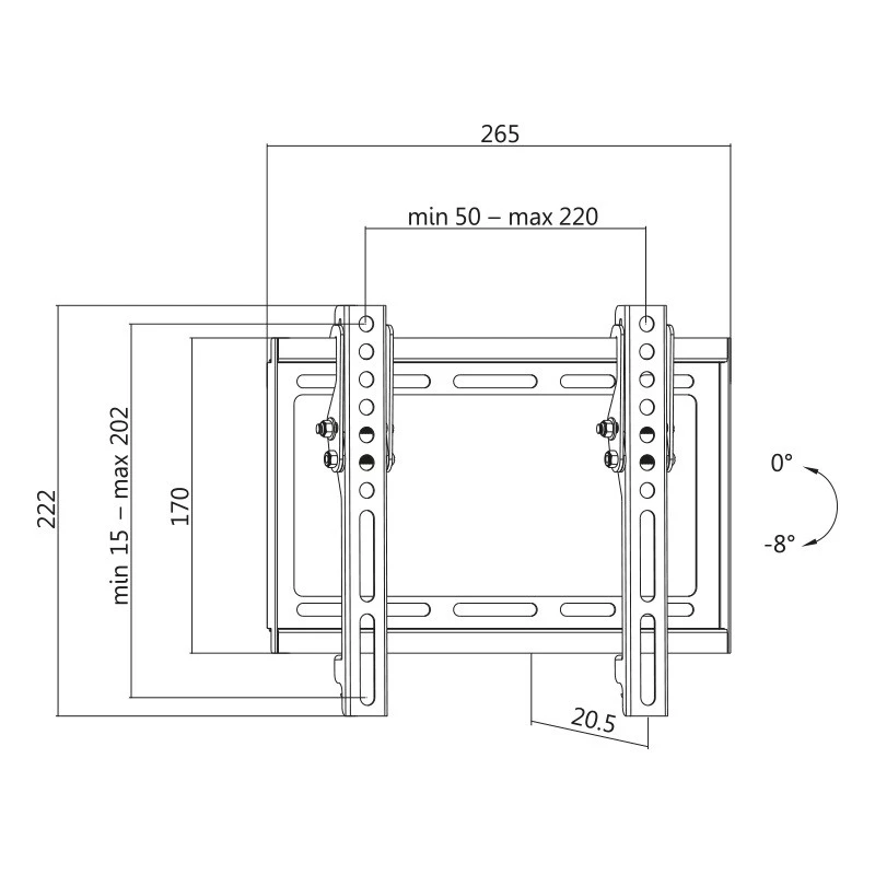 TV seinakinnitus, 23-42 tolli, max 35 kg