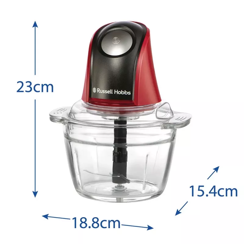 Russell Hobbs 27130-56 elektriline köögikombain 0,5 L 200 W must, punane, läbipaistev