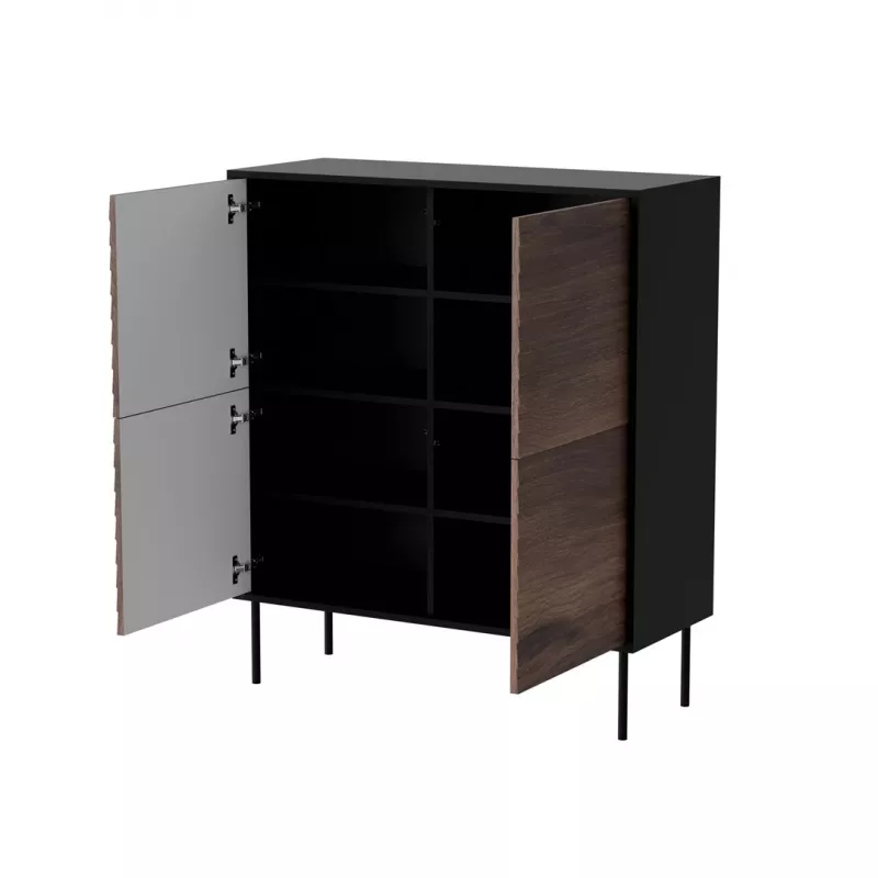 Cama 4D CORTINA kummut 102x40x118 must/pähkel