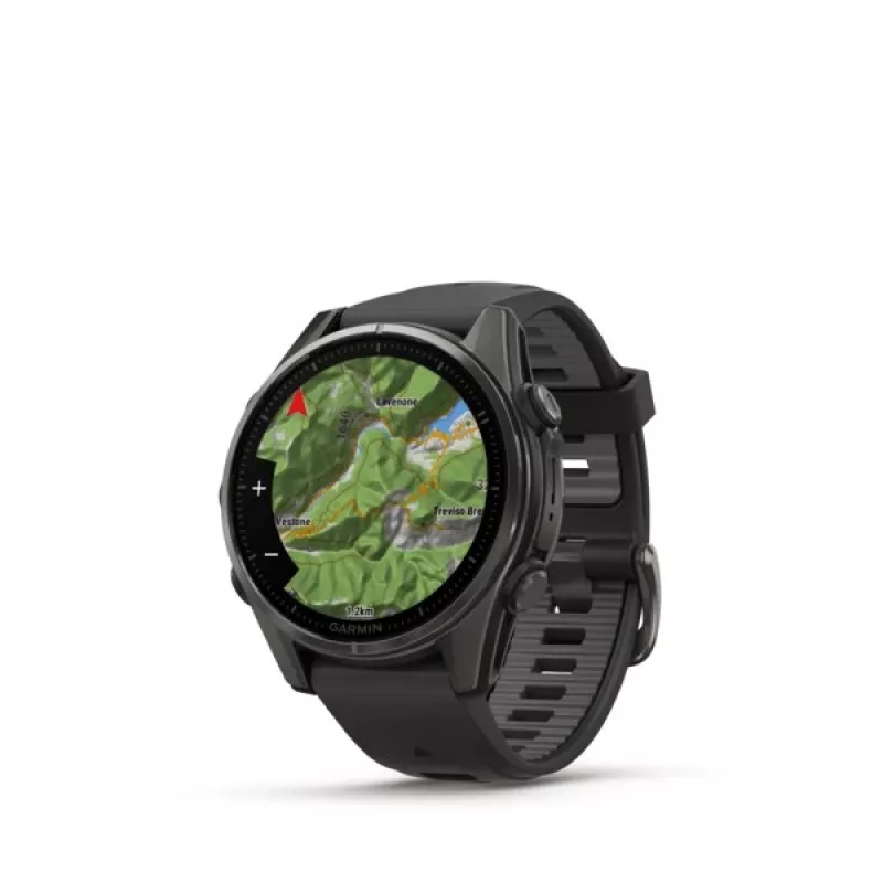Garmin fenix 8 3,3 cm (1,3) AMOLED 43 mm Digitaalne 416 x 416 pikslit Puuteekraan Must Wi-Fi GPS (satelliit)