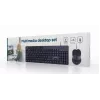 Juhtmega täissuuruses klaviatuur Gembird KBS-UM-04 USB QWERTY US English hiirega, must, 1,5 m kaabel