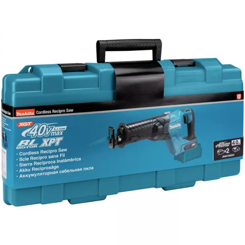 Akuga saag JR001GM201 XGT, 40V, sinine/must, 2x Li-Ion XGT aku 4,0 Ah, kandekohver