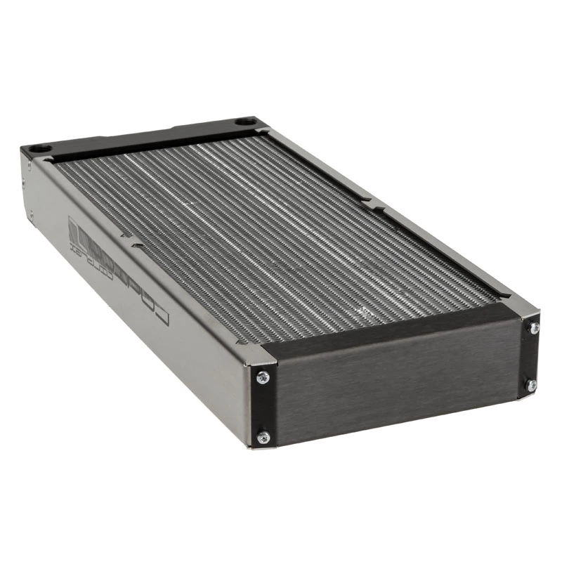 Radiaatoriplokk Aqua-Computer 33705 — Alumiinium/Vask/Roostevaba teras, 320×140×40 mm, hall/hõbedane
