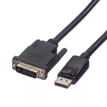 Roline - Videokaabel - DisplayPort (M) - DVI-D (M) - 2 m - Pöidlakruvid - Must