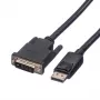 Roline - Videokaabel - DisplayPort (M) - DVI-D (M) - 2 m - Pöidlakruvid - Must