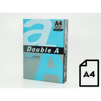 Värviline paber Double A, 80g, A4, 500 lehte, sügavsinine