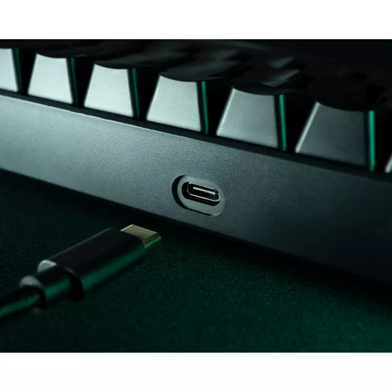 Deltaco GAM-100-DE - 65% - USB + Bluetooth - mehaaniline lüliti - QWERTZ - RGB-LED - Must