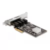 DeLOCK PCI Express x4 kaart 4 x RJ45 Gigabit LAN RTL8111 - PCIe - RJ-45 - PCIe 2.0 - hõbedane - PC - Windows 10 - Windows 11 - Windows 8.1 (88618)