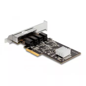 DeLOCK PCI Express x4 kaart 4 x RJ45 Gigabit LAN RTL8111 - PCIe - RJ-45 - PCIe 2.0 - hõbedane - PC - Windows 10 - Windows 11 - Windows 8.1 (88618)