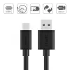 UNITEK USB KAABEL USB-A — USB-C 25CM, Y-C480BK