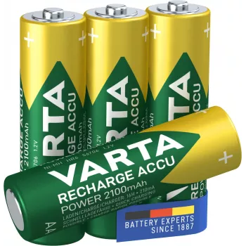 VARTA HR6 AA laetav aku Accu Power 2100 mAh 56706 Laetavad patareid 4 tk Roheline, Kollane