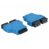 USB 3.0 jaotur DeLOCK 65670 must sinine