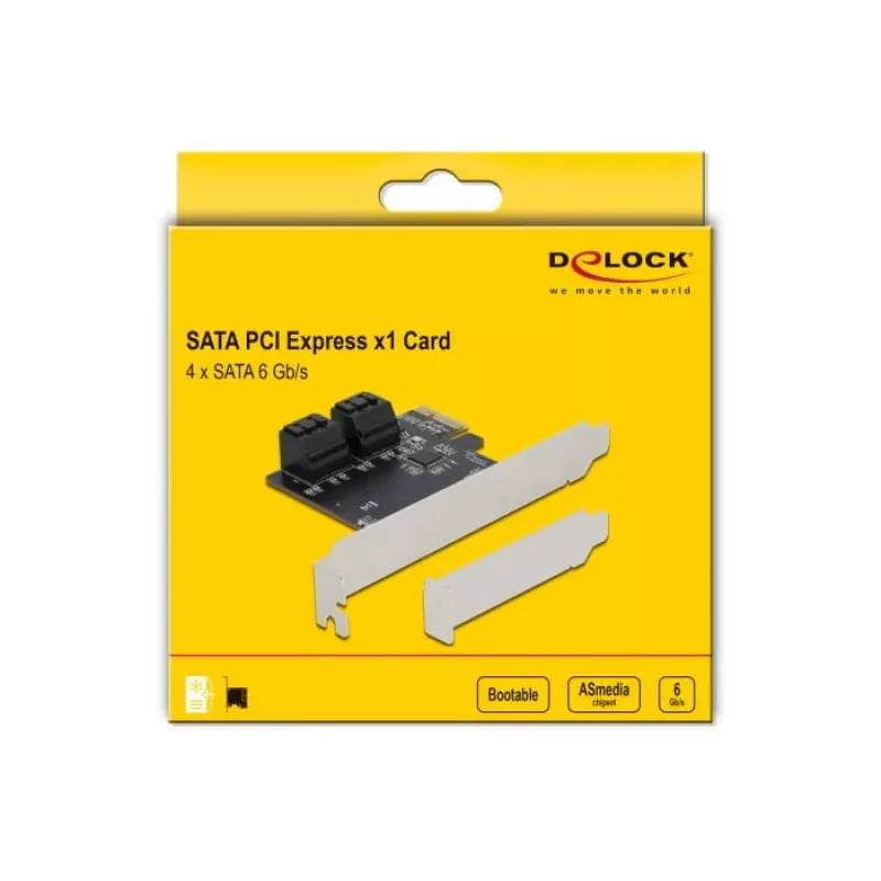 SATA PCI Express x1-kaart DeLOCK 90010 madalprofiilne kuju
