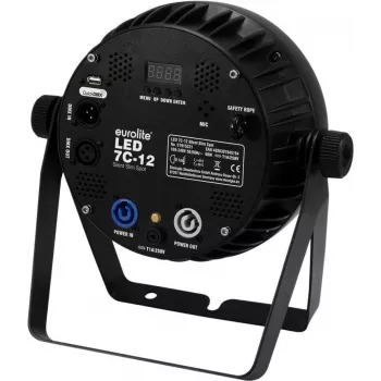 LED prožektor EUROLITE 7C-12 Silent õhuke 12W 7 värvi, kompaktne lava-/arhitektuurivalgusti
