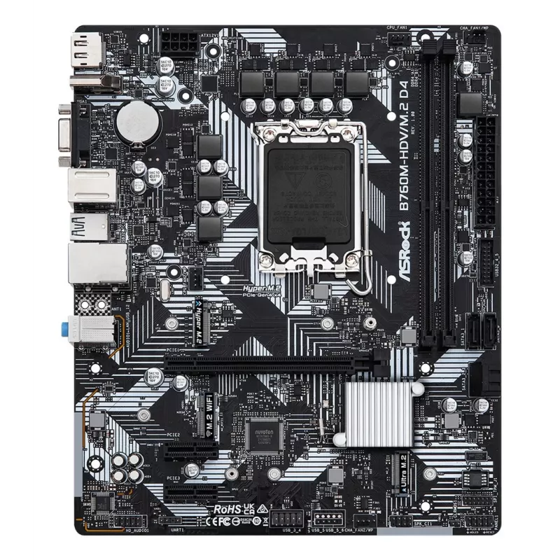 ASRock B760M-HDV/M.2 D4 DDR4 LGA 1700 Micro-ATX emaplaat