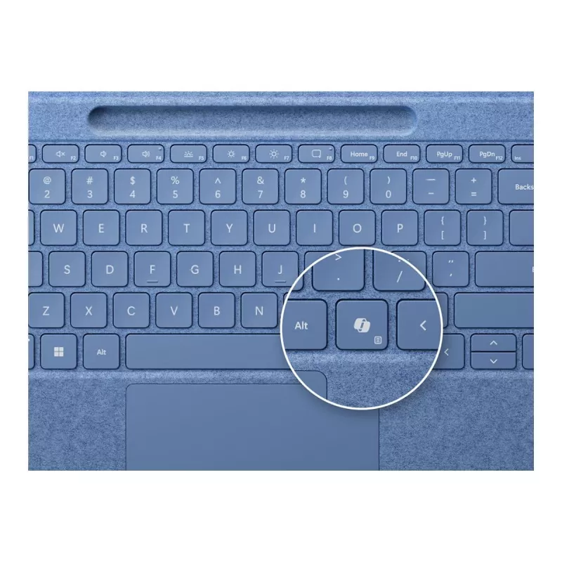 Klaviatuur Microsoft Surface 8YU-00027 jaoks — QWERTZ saksa paigutus, Bluetooth, puuteplaat, sinine
