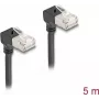 DeLOCK RJ45 võrgukaabel Cat.6A S/FTP õhuke 90° ülespoole 5 m must