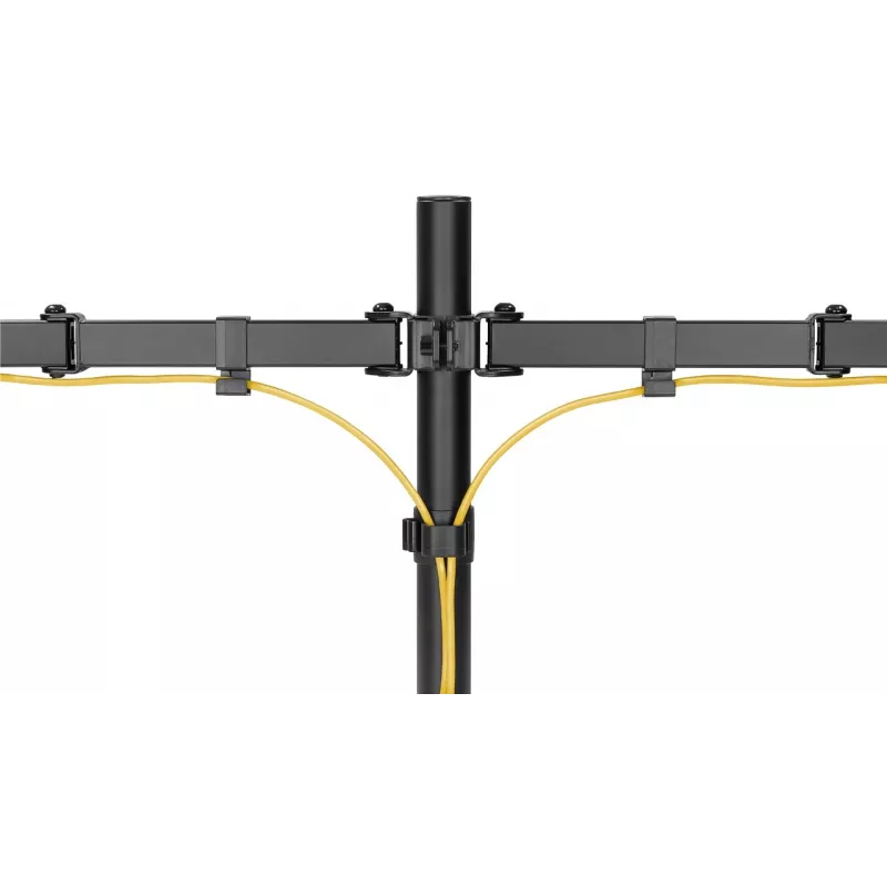 Goobay Monitor Arm Dual Flex - 17-32 inch Screen - Desk Mount VESA 75 and 100mm - Rotate, Swivel and Tilt - Height Adjustable Bracket - Maximum Load